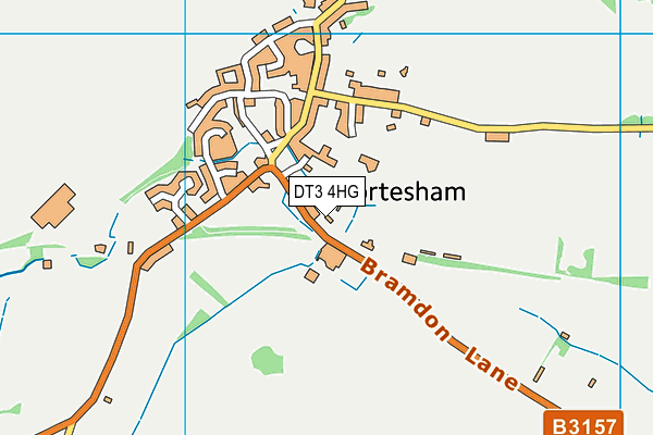 DT3 4HG map - OS VectorMap District (Ordnance Survey)
