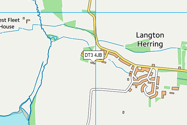 DT3 4JB map - OS VectorMap District (Ordnance Survey)