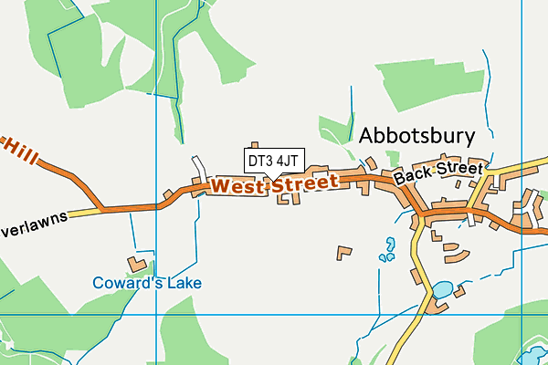 DT3 4JT map - OS VectorMap District (Ordnance Survey)