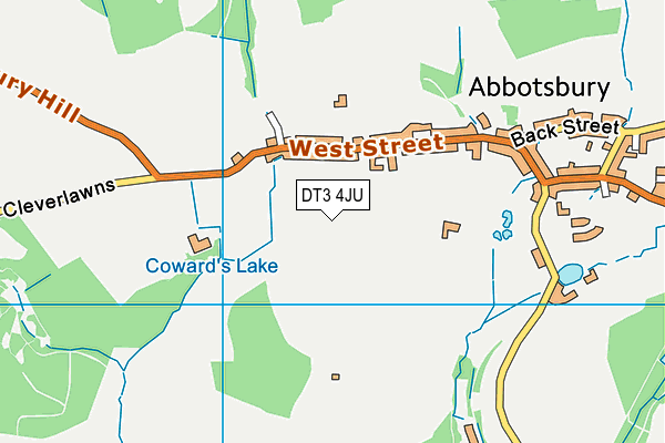 Abbotsbury Playing Fields map (DT3 4JU) - OS VectorMap District (Ordnance Survey)