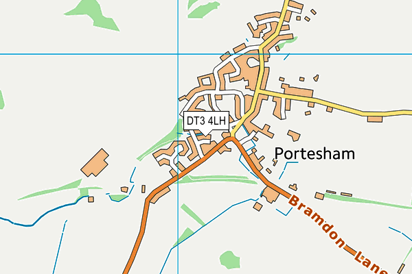DT3 4LH map - OS VectorMap District (Ordnance Survey)