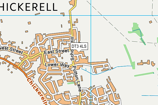 DT3 4LS map - OS VectorMap District (Ordnance Survey)
