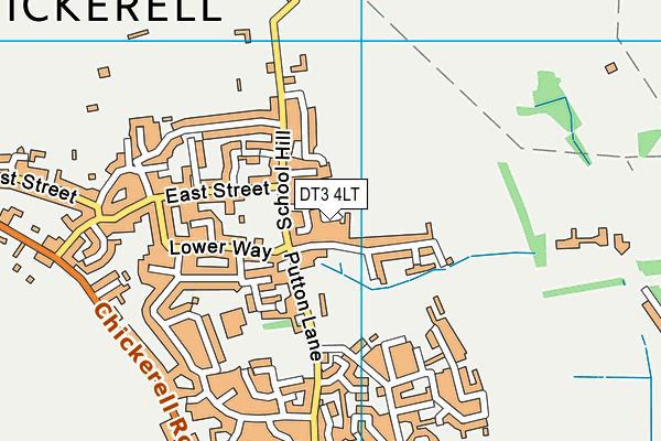 DT3 4LT map - OS VectorMap District (Ordnance Survey)