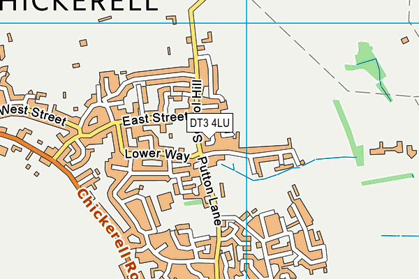DT3 4LU map - OS VectorMap District (Ordnance Survey)