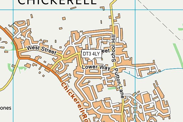 DT3 4LY map - OS VectorMap District (Ordnance Survey)