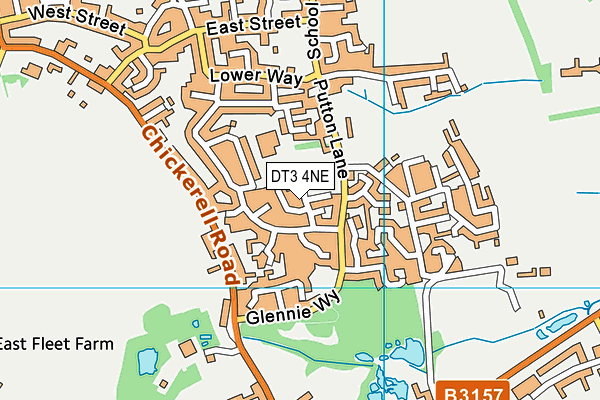 DT3 4NE map - OS VectorMap District (Ordnance Survey)