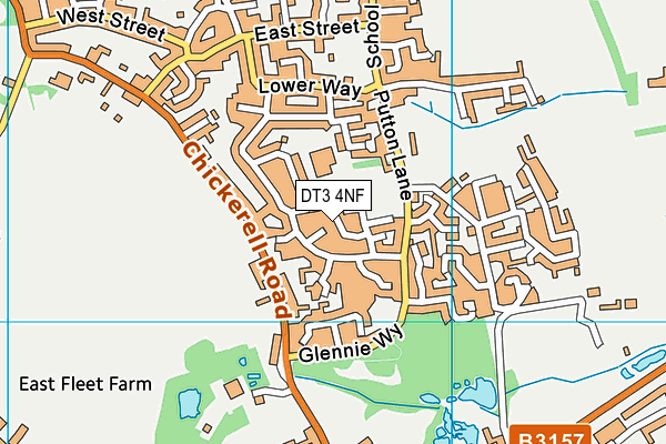 DT3 4NF map - OS VectorMap District (Ordnance Survey)