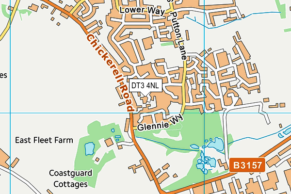 DT3 4NL map - OS VectorMap District (Ordnance Survey)