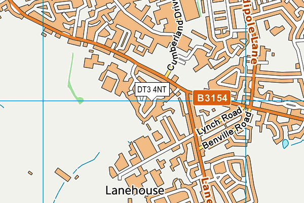 DT3 4NT map - OS VectorMap District (Ordnance Survey)