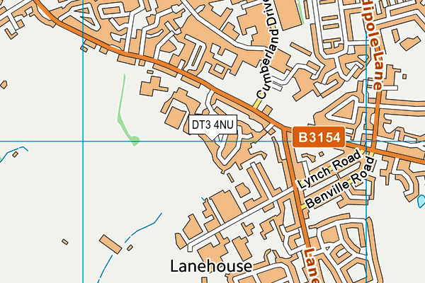 DT3 4NU map - OS VectorMap District (Ordnance Survey)