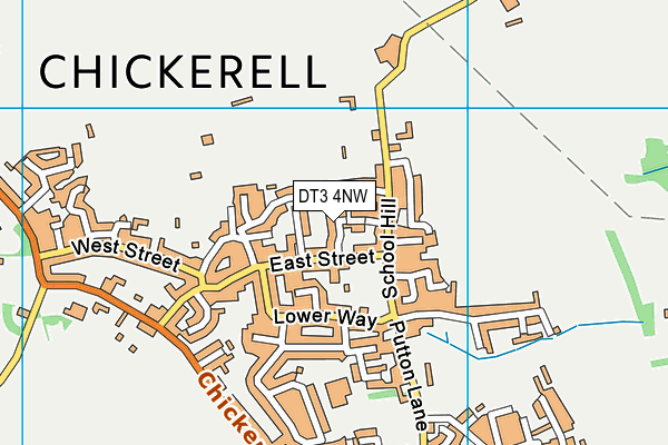 DT3 4NW map - OS VectorMap District (Ordnance Survey)