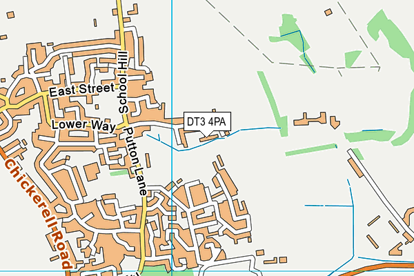 DT3 4PA map - OS VectorMap District (Ordnance Survey)
