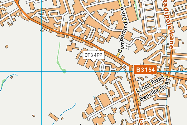 DT3 4PP map - OS VectorMap District (Ordnance Survey)