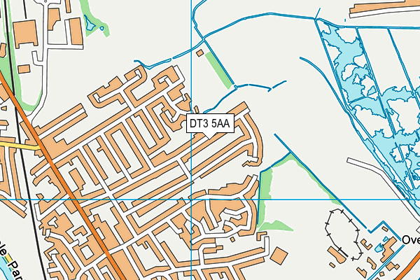 DT3 5AA map - OS VectorMap District (Ordnance Survey)