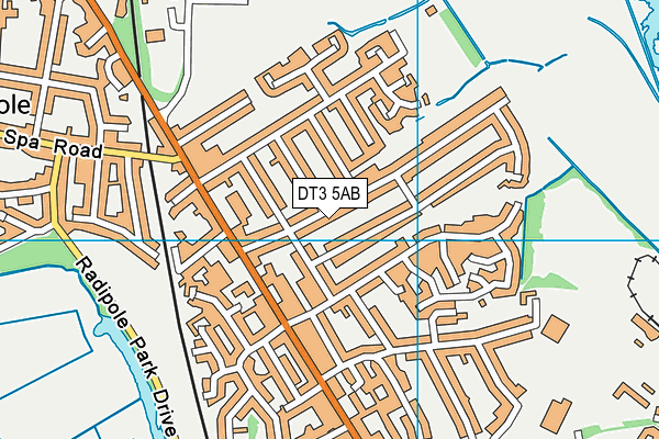 DT3 5AB map - OS VectorMap District (Ordnance Survey)