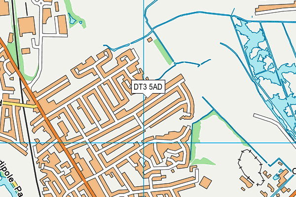 DT3 5AD map - OS VectorMap District (Ordnance Survey)