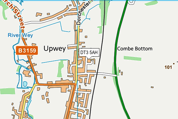 DT3 5AH map - OS VectorMap District (Ordnance Survey)