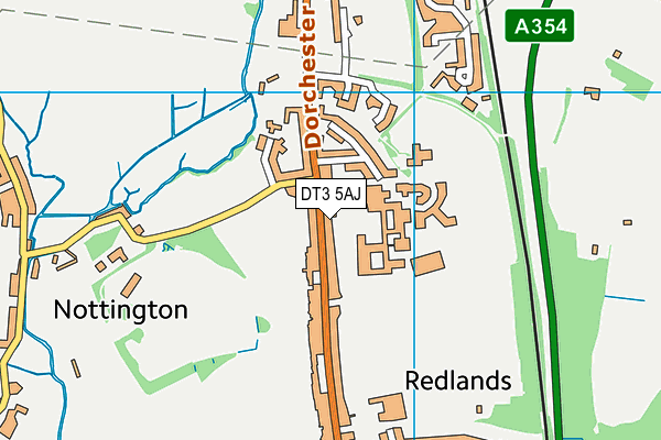 DT3 5AJ map - OS VectorMap District (Ordnance Survey)