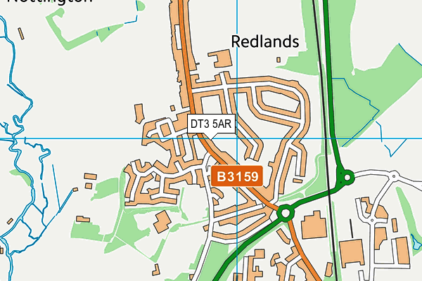 DT3 5AR map - OS VectorMap District (Ordnance Survey)
