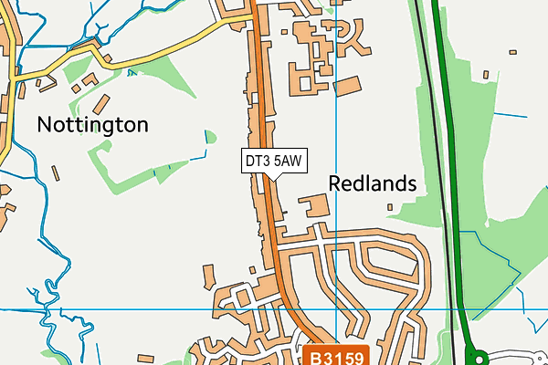 Redlands Leisure And Community Park map (DT3 5AW) - OS VectorMap District (Ordnance Survey)
