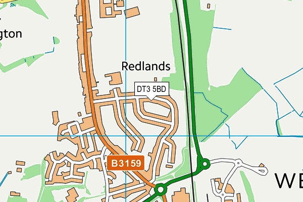 DT3 5BD map - OS VectorMap District (Ordnance Survey)