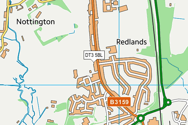 DT3 5BL map - OS VectorMap District (Ordnance Survey)