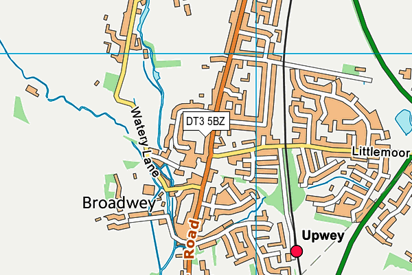 DT3 5BZ map - OS VectorMap District (Ordnance Survey)