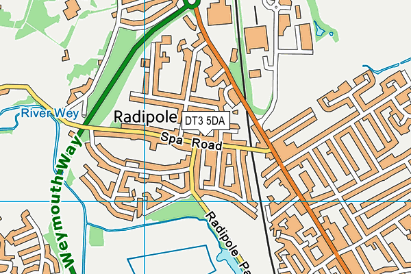 DT3 5DA map - OS VectorMap District (Ordnance Survey)