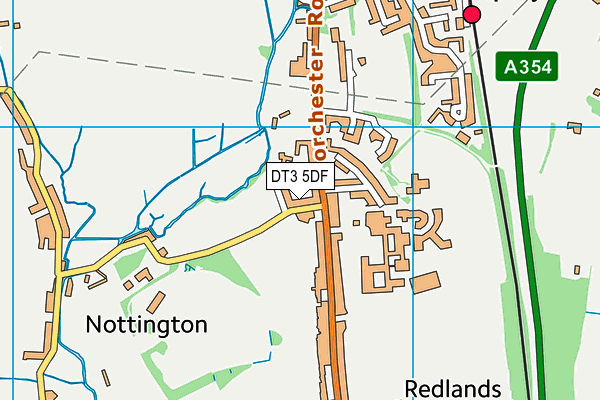 DT3 5DF map - OS VectorMap District (Ordnance Survey)