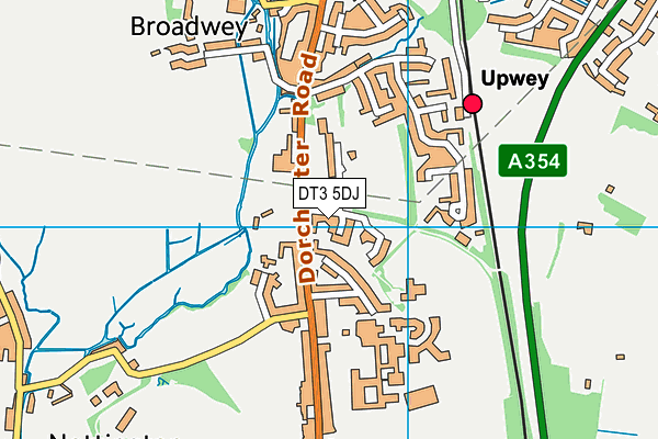 DT3 5DJ map - OS VectorMap District (Ordnance Survey)