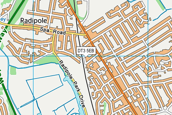 DT3 5EB map - OS VectorMap District (Ordnance Survey)