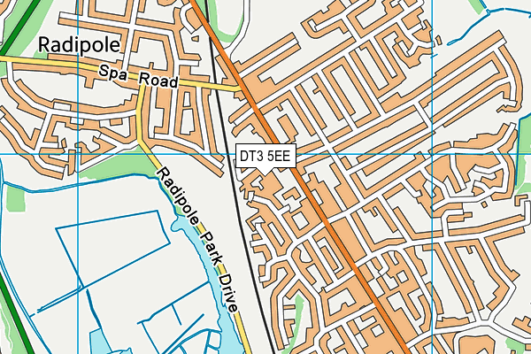 DT3 5EE map - OS VectorMap District (Ordnance Survey)