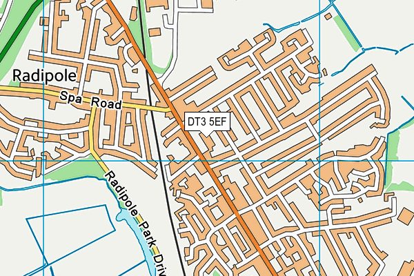 DT3 5EF map - OS VectorMap District (Ordnance Survey)