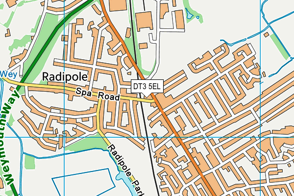 DT3 5EL map - OS VectorMap District (Ordnance Survey)