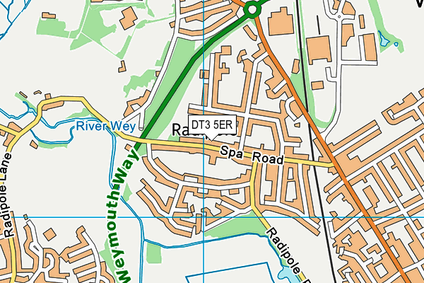 DT3 5ER map - OS VectorMap District (Ordnance Survey)