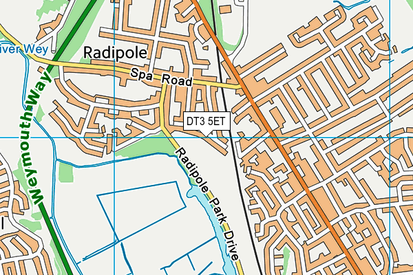 DT3 5ET map - OS VectorMap District (Ordnance Survey)