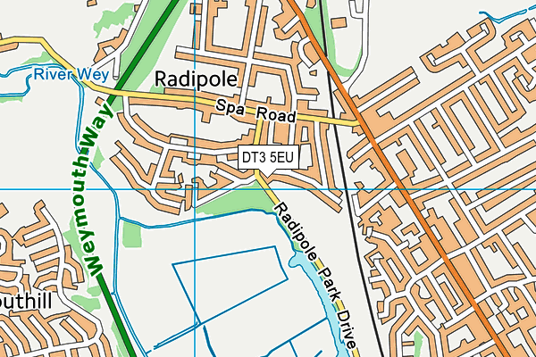 DT3 5EU map - OS VectorMap District (Ordnance Survey)