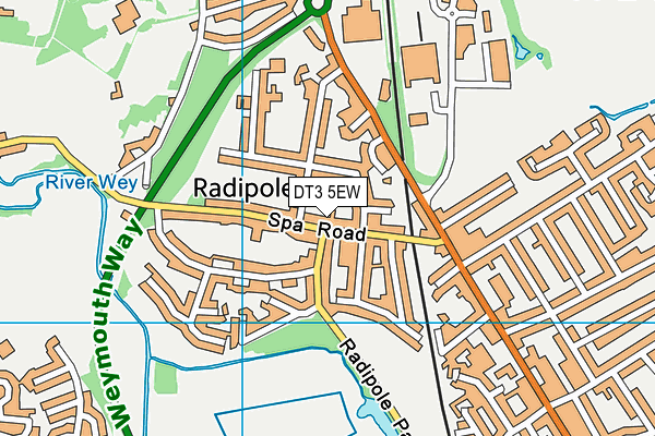 DT3 5EW map - OS VectorMap District (Ordnance Survey)