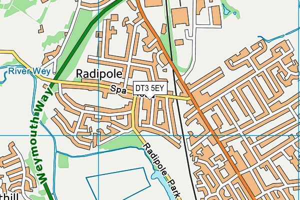 DT3 5EY map - OS VectorMap District (Ordnance Survey)