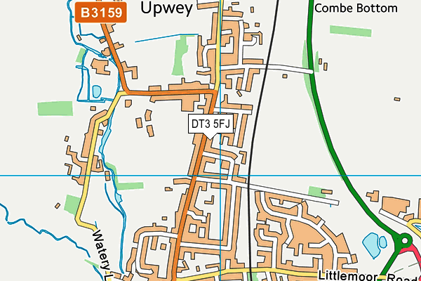 DT3 5FJ map - OS VectorMap District (Ordnance Survey)