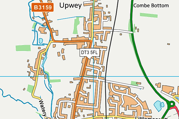 DT3 5FL map - OS VectorMap District (Ordnance Survey)