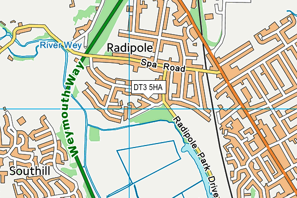 DT3 5HA map - OS VectorMap District (Ordnance Survey)