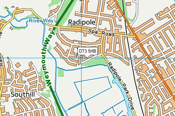 DT3 5HB map - OS VectorMap District (Ordnance Survey)