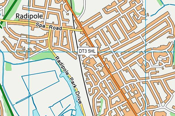 DT3 5HL map - OS VectorMap District (Ordnance Survey)