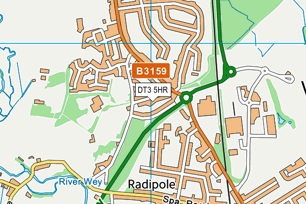 DT3 5HR map - OS VectorMap District (Ordnance Survey)