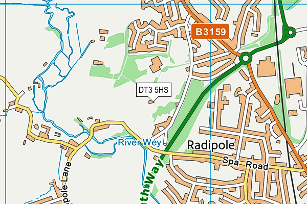 Radipole Primary School map (DT3 5HS) - OS VectorMap District (Ordnance Survey)