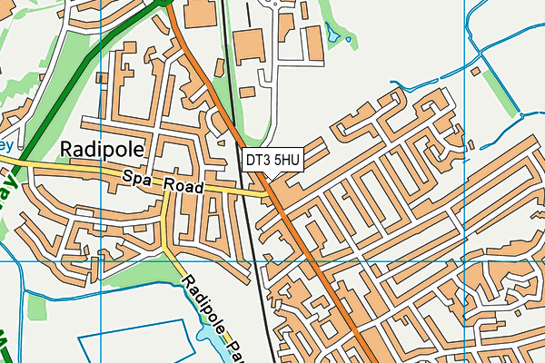 DT3 5HU map - OS VectorMap District (Ordnance Survey)