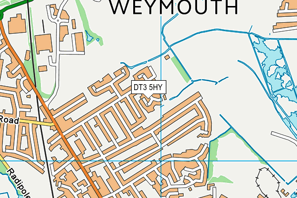 DT3 5HY map - OS VectorMap District (Ordnance Survey)