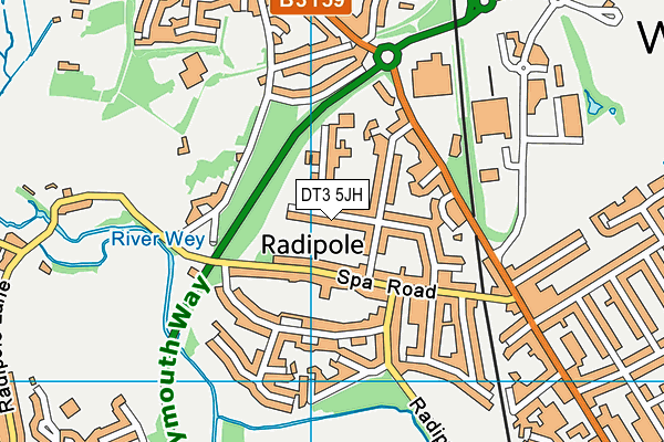 DT3 5JH map - OS VectorMap District (Ordnance Survey)