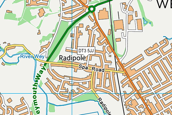 DT3 5JJ map - OS VectorMap District (Ordnance Survey)